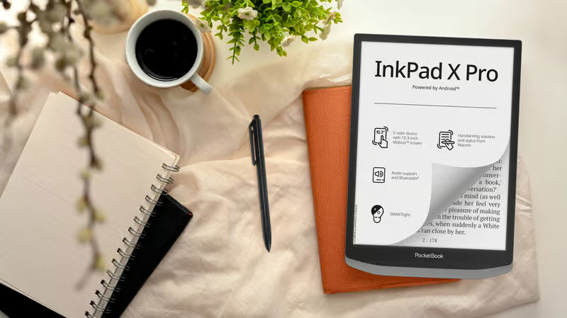 PocketBook представила 10-дюймовый электронный блокнот InkPad X Pro с пером Wacom — для чтения, записей и рисунков