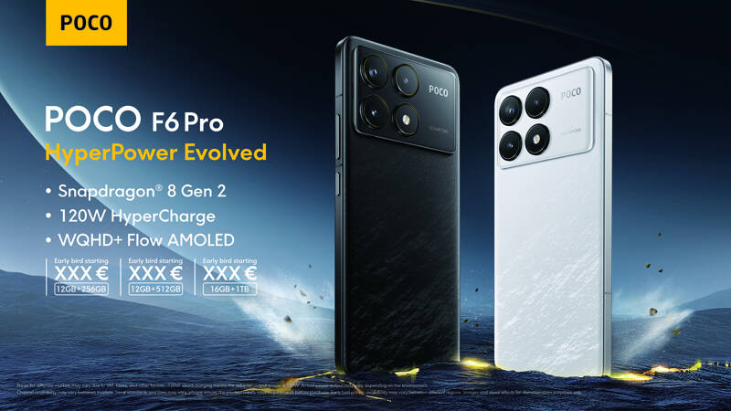 Poco завтра представит мощные смартфоны Poco F6 и F6 Pro и свой первый планшет Poco Pad